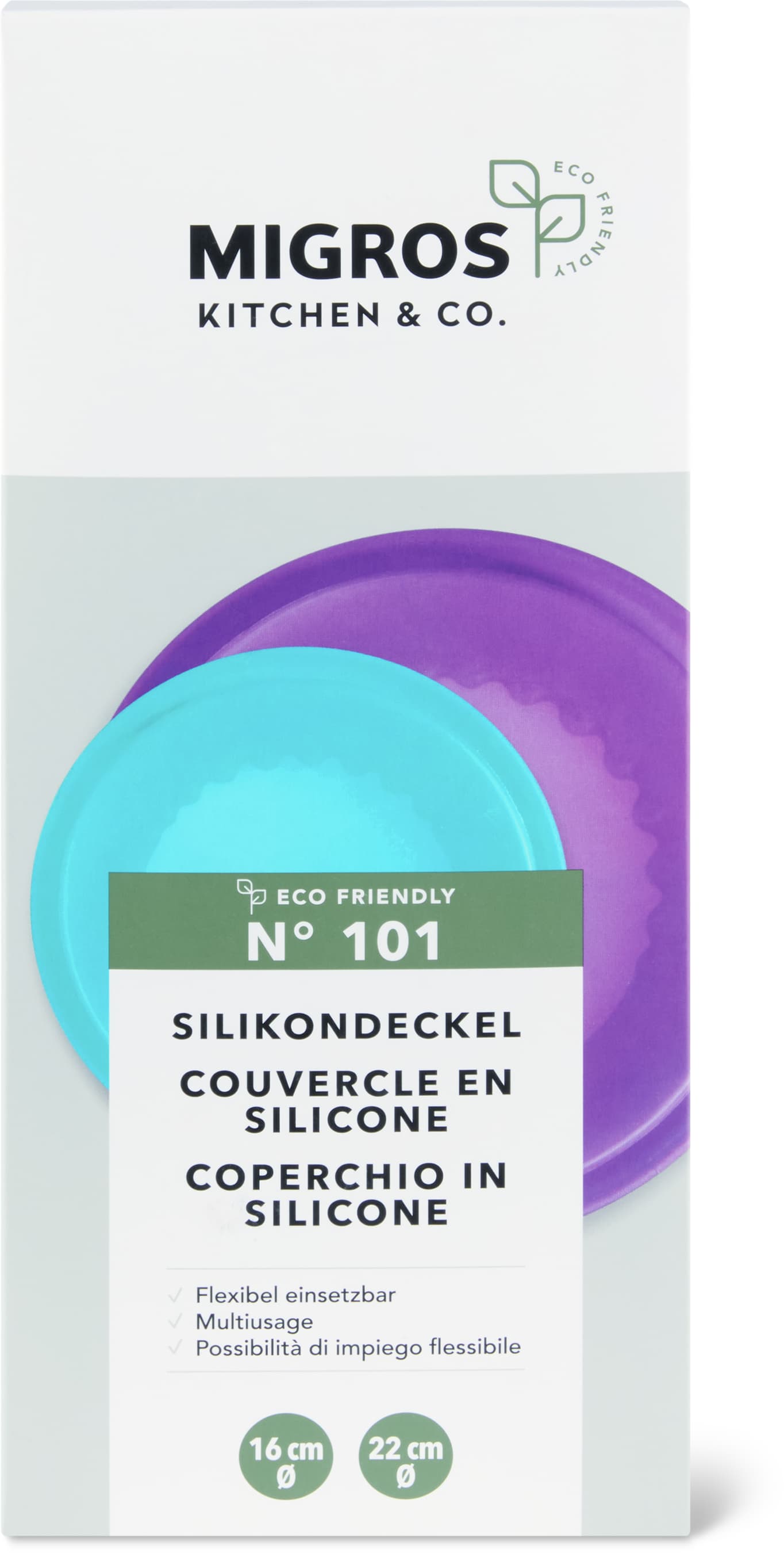 Coperchio in silicone 1 ⌀ 16 cm, 1 ⌀ 22 cm